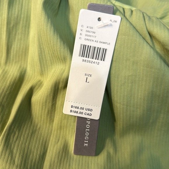 NWT! Anthro Sage Green Mare Mare Strapless Drop-Waist Bubble Midi Dress 🔴🐚🖼️ - Picture 10 of 11